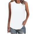 thumbnail image 1 of AherBiu Débardeurs Grande Taille pour Femmes Couleur Unie Sans Manches Col Rond Ample Chic Décontracté Basique Camis, 1 of 7