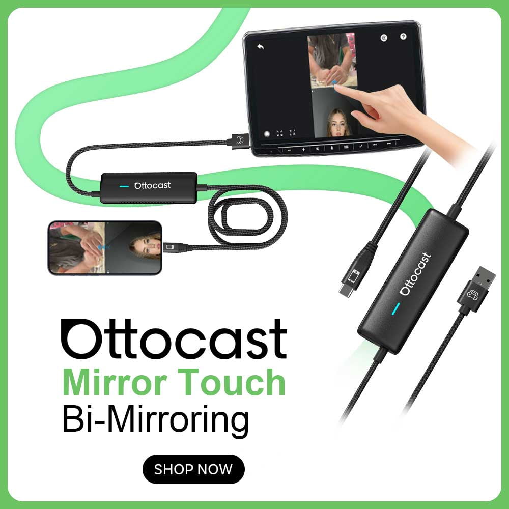 Ottocast Mirror Touch Wireless CarPlay Adapter That Lets Your Car
