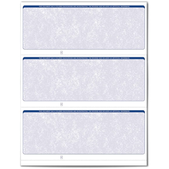 VersaCheck ValueChex - 1500 Blank Business Standard Checks - Blue Classic - 500 Sheets Form #3000