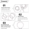 thumbnail image 3 of Retaining Rings, 50 Pcs External Circlips C-Clip Snap Rings, 304 Stainless Steel, For Axles, Shafts & Other Moving Parts (23mm), 3 of 8
