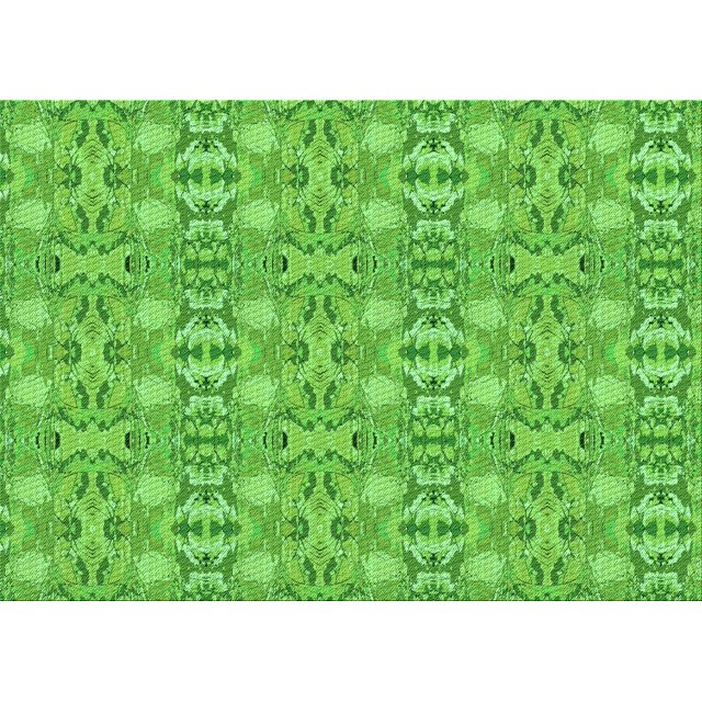 Ahgly Company Machine Washable Indoor Rectangle Transitional Emerald Green Area Rugs, 2' x 4'