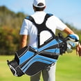 thumbnail image 4 of Gymax Golf Stand Bag 6 Way Divider Golf Carry Bag w/ Straps & 7 Storage Pockets Blue, 4 of 10