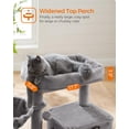 thumbnail image 4 of Cat Tree Small Cat Tower with Widened Perch for Large Cats Indoor Kittens cm MultiLevel Cat Condo Scratching Posts and Ramp Door Cat Cave Cat Basket Light UPCTW, 4 of 9