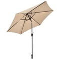 thumbnail image 2 of Costway 9Ft Outdoor Market Patio Table Umbrella Push Button Tilt Crank Lift Beige, 2 of 8