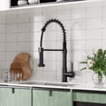 thumbnail image 3 of APPASO Matte Black Commercial Kitchen Faucet with Pull Down Sprayer, Stainless Steel Single Handle Spring Sink Faucet, Dual Function, 1 or 3 Hole Installation, 3 of 13