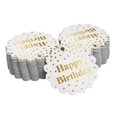 thumbnail image 1 of Inkdotpot 50 Pack Happy Birthday Favor Paper Tags Craft Real Gold Foil Hang Tags, 1 of 6