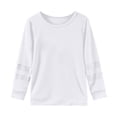 thumbnail image 1 of PMVFHDE Hauts d'Été pour Fille Hauts d'Été pour Fille T-Shirts d'Été pour Fille 2025 T-Shirts pour Fille Tunique T-Shirt pour Fille T-Shirt à Manches Longues pour Filles Haut à Col Rond pour Enfants T-Shirt pour Filles Blanc, 5-6 Ans, 1 of 5
