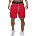 thumbnail image 1 of Shorts pour Hommes en Solde, Shorts Amples pour Hommes Shorts de Marche pour Hommes Shorts de Course Athlétiques pour Hommes Shorts Essentiels Shorts de Survêtement pour Hommes, Rouge, 4TG, 1 of 3