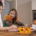 thumbnail image 4 of Large Capacity Pencil Case with Halloween Print, Cotton Fabric, Zipper Closure, 1 in Thick When Closed, Holds Up to 40 Pens, 4 of 4