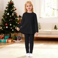thumbnail image 1 of WENXIAOO Ensemble de Pyjama pour Tout-Petit 2 Pcs Robe à Manches Longues avec Pantalon Pyjama Tenue de Nuit Ensemble 4-5 Ans Pyjama Fille, 1 of 6