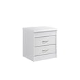 thumbnail image 1 of Hodedah Two Drawer Contemporary Wooden Nightstand in White Finish, 1 of 6