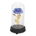 thumbnail image 1 of Fyydes 24K Gold Plated Rose Flower LED Light with Glass Cover Base Valentines'Day Wedding Gift, 1 of 8