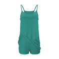 thumbnail image 1 of Yigetop Robe Athlétique avec Shorts! Combinaison-Short Décontractée Élégante Unie pour Femme à Double Poche avec Bretelles Réglables, Robe Barboteuse Transparente 3TG, 1 of 4