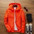 thumbnail image 2 of Splozh Veste en Molleton pour Filles Veste Mince Garçons Veste à Manches Longues Confortable Douce et à la Mode Veste à Capuche Zippée Orange, 3-4 Ans, 2 of 4