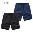 thumbnail image 2 of cfhntfmh 2pc Gym Shorts for Men Fashion Elastic Waisted Wide Leg Summer Shorts Quick-Dry Athletic Workout Shorts with Pockets, 2 of 5
