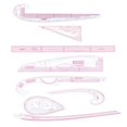 thumbnail image 1 of Règle de Courbe Française Règle de Courbe Tailleurs Règle Outils de Couture pour Créateur de Motifs 8 Pcs, 1 of 8