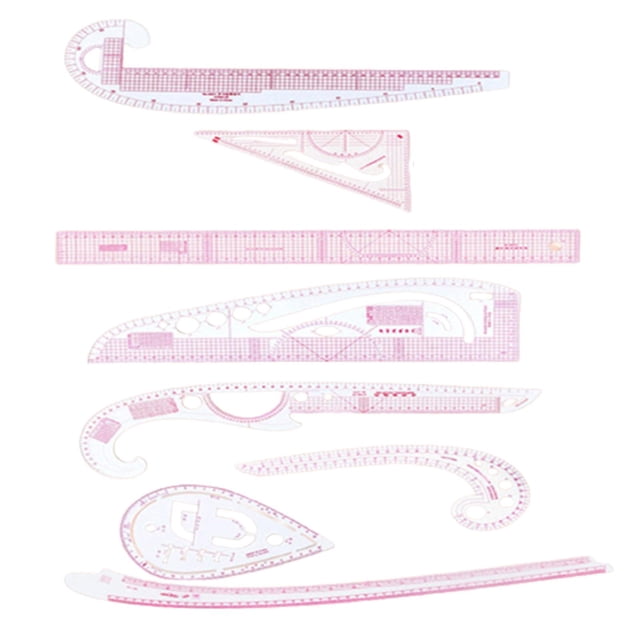 Règle de Courbe Française Règle de Courbe Tailleurs Règle Outils de Couture pour Créateur de Motifs 8 Pcs
