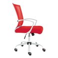 thumbnail image 2 of Modern Home Zuna Chaise de Bureau à Dossier Mi-Haut - Blanc/rouge, 2 of 2