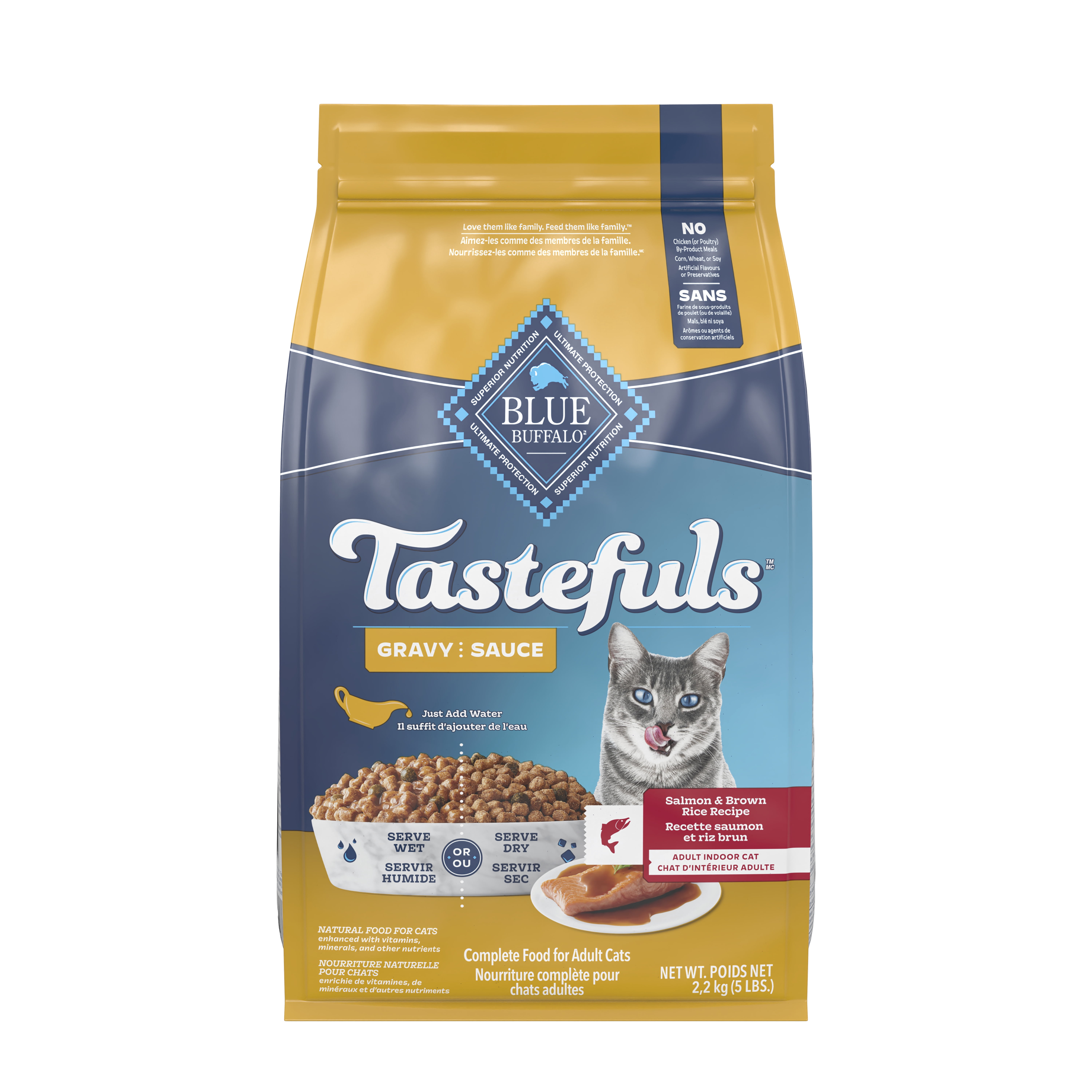 BLUE TASTEFULS Salmon & Gravy Adult Cat, 5lb