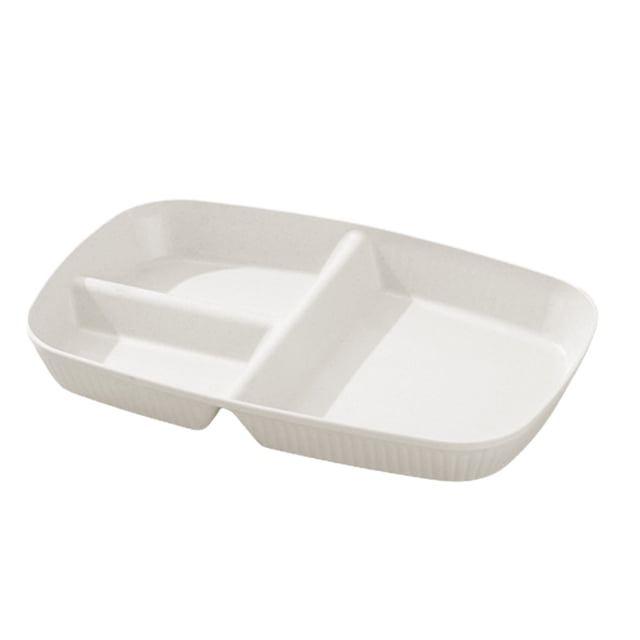 YIMWNYI Rectangular Compartment Tray, Party Tray, 3-Compartment Dinnerware, Easy to Clean Plastic Organizer, Thick Bottom Design, Multifunctional Tableware for Parties and Picnics