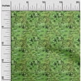 thumbnail image 2 of oneOone Georgette Viscose Green Fabric Ocean Life Craft Projects Decor Fabric Printed By The Yard 42 Inch Wide, 2 of 4