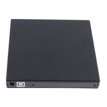 lionlar Black External USB DVD CD Optical Drive Player Burner for Laptop Desktop