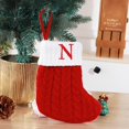 thumbnail image 3 of zanvin Christmas Decor, Cute Letters Christmas Stocking Decoration Christmas Tree Pendant Christmas Style Wool Knitted Socks Decoration Props, Christmas Gifts, 3 of 3