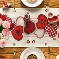 thumbnail image 1 of Lolmot Valentine's Day Table Runner Kitchen Dining Table Decoration for Indoor Home Party Valentine's Day Rectangle Tablecloth Heart Fabric Table Cloth Washable, 1 of 1