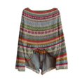 thumbnail image 1 of WTXUE Chandail Rétro Fair Isle Vintage pour Femmes à Imprimé Artistique, Chandail Léger Surdimensionné à Manches Longues, Col Rond, Chandail Mignon Vintage, Chandails d'Automne Décontractés Amples en Tricot, Tuniques, Rose m, 1 of 3