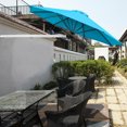 thumbnail image 1 of Costway Parasol Mural Télescopique Pliant Inclinable 8 Pieds Ombre Solaire Turquoise, 1 of 10