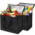 thumbnail image 4 of Lot de 4 Sacs d'Épicerie Isolés Réutilisables Sac de Livraison de Nourriture avec Double Fermeture Éclair, 4 of 7