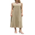 thumbnail image 1 of Robe Débardeur Décontractée en Coton et Lin pour Femmes avec Poches Maxi, Couleur Unie, Robe Bohème, 1 of 9