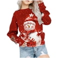 thumbnail image 2 of QIPOPIQ Chandail à Col Rond pour Fille Tout-Petit 1-12 Ans Vêtements d'Hiver pour Enfants Liquidation, 2 of 4