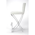 thumbnail image 3 of Beaumont Lane Tabouret de Bar en Similicuir Chromé Blanc, 3 of 5