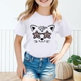 thumbnail image 2 of Xuewenshw T-Shirt Graphique Mignon pour Fille, Col Rond, Manches Courtes, Été, Décontracté, T-Shirt, Banane, Filles, 2 of 5