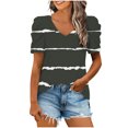 thumbnail image 1 of Birdeem Blouses pour Femmes Mode Décontractée Manches Courtes T-Shirt Ample Blouse Tops, 1 of 12