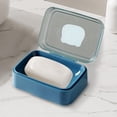 thumbnail image 1 of Soap Container With Lid, Usavan Cute Character Soap Holder for Clean Storage, Efficient Water Drainage Compact Portable Soap Box for Bathroom Travel Dorm, 1 of 7