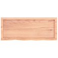 thumbnail image 2 of vidaXL Table Top Light Brown 100x40x(2-4) cm Treated Solid Wood Oak, 2 of 5