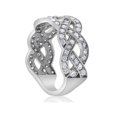 thumbnail image 2 of 1ct Vintage Style Crossover Diamond Fashion Ring 14K Infinity White Gold, 2 of 4