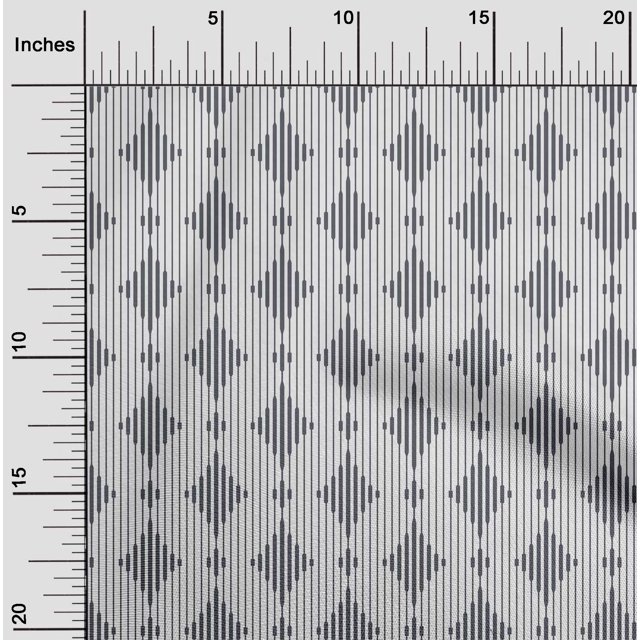 oneOone Cotton Flex Fabric Stripe & Diamond Geometric Print Fabric By Yard 40 Inch Wide