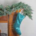 thumbnail image 2 of Northlight 17.5" Paillettes Paillette Verte Sarcelle Suspendu Bas de Noël, 2 of 3