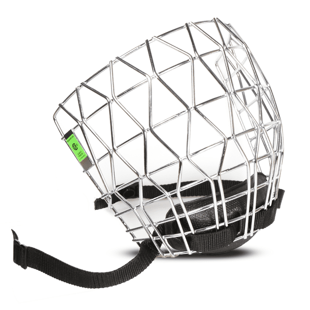 Powertek Cage de Ringuette V3.0 _ Protection du Visage Certifiée CSA _ Aîné/grand/Chrome