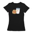 thumbnail image 1 of T-shirt Noir pour Femmes Design Graphique Cookies And Milk, 1 of 1