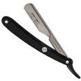 thumbnail image 3 of Parker PTB « Push Type Blade Load » Bord Droit Barbier / Shavette Razor avec Bras de Lame en Acier Inoxydable et 5 Lames en Acier Inoxydable Shark, 3 of 5