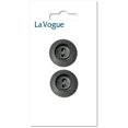 thumbnail image 1 of LA VOGUE 20 mm (0.79 in) 2-Hole Button - Black, 1 of 2
