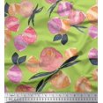 thumbnail image 1 of Soimoi Cotton Duck Fabric Flower & Leaves Watercolor Print Fabric by Yard 42 Inch Wide, 1 of 3