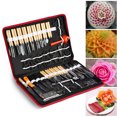 thumbnail image 3 of 80PCS Culinary Carving Peeling Tools Kit Chrome Steel  Slicing Garnishing Cutting Kitchen Set For Chef Caterer Hobbyist, 3 of 7