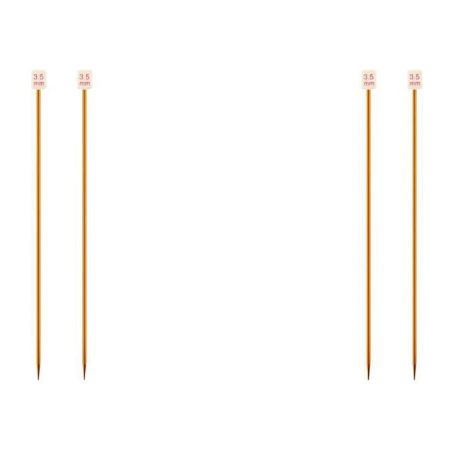 kurtrusly Color Random Knitting Needles Glove Portable Aluminum Weaving Needle Handknitting Tool Needleworking Equipment 3.5mm 2Set