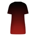 thumbnail image 2 of UPPADA Women's Summer Tops Short Sleeve V Neck Ribbed Knit Tees Trendy Button Front T Shirts Henley Solid Color Shirts Vacation Oufits Wine,L, 2 of 4