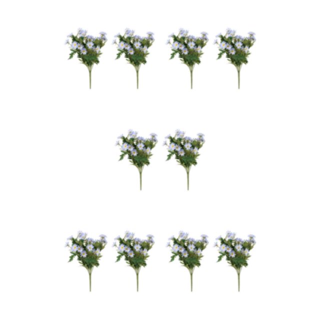 ZheElen 2pcs Artificial Silk Daisy Flowers Low Maintenance And For Home Faux Flowers blue 5Set